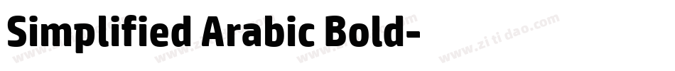 Simplified Arabic Bold字体转换